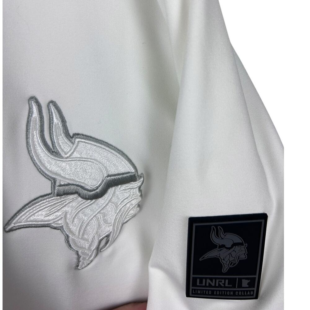 UNRL x Minnesota Vikings 2023 White Out Crossover Hoodie Mens XXL - Picture 4 of 5